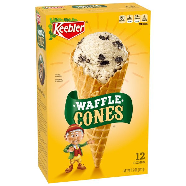 Keebler Ice Cream Waffle Cones 12 Count Box | Walmart (US)