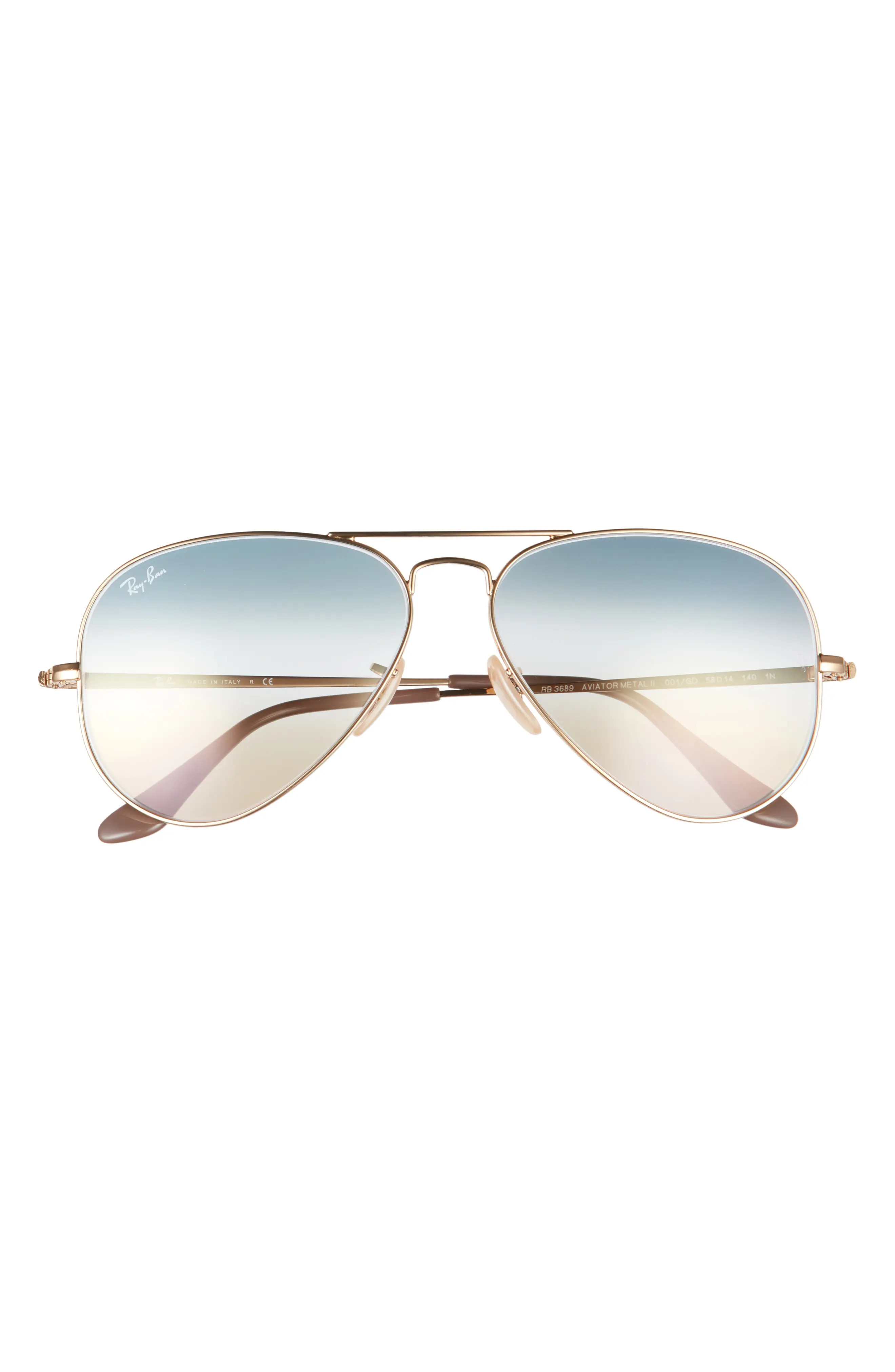 Aviator Metal II 58mm Gradient Pilot Sunglasses | Nordstromrack | Nordstrom Rack