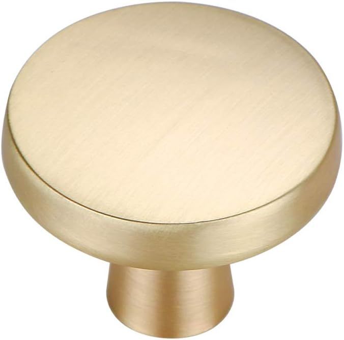 homdiy Brass Cabinet Knobs 25 Pack — HD5310GD Cabinet Hardware Cupboard Knobs for Bathroom Cabi... | Amazon (US)