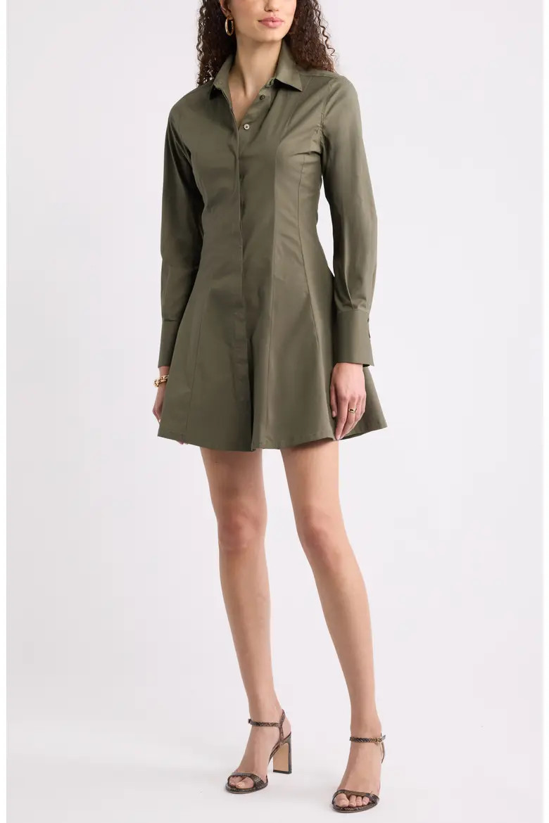Nordstrom Seamed Mini Shirt Dress (Women) | Nordstrom | Nordstrom