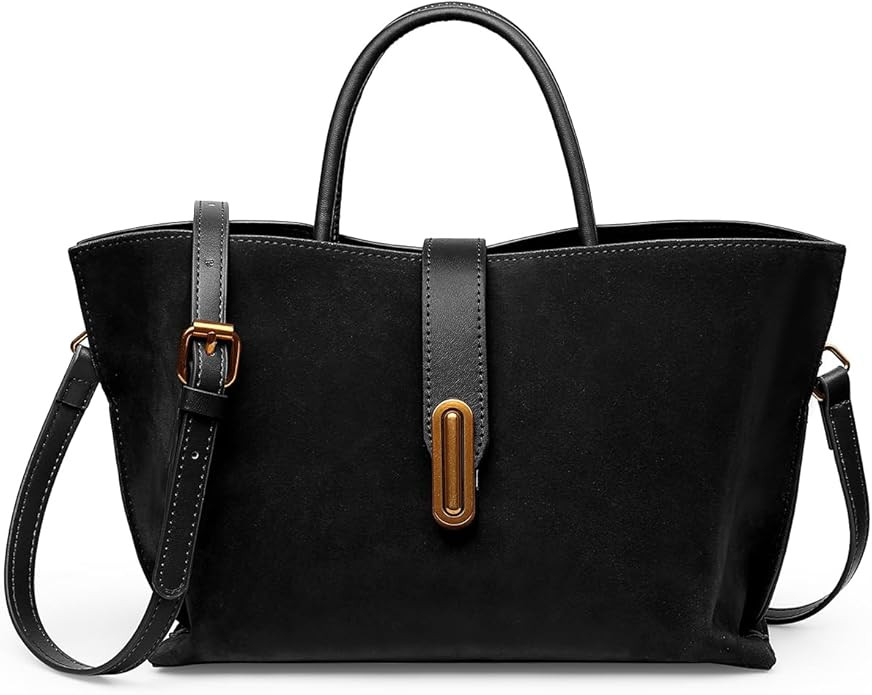 Chic PU Crossbody tote bags for women - Lock Clasp shoulder handbag for Work and Daily Use, Versa... | Amazon (US)