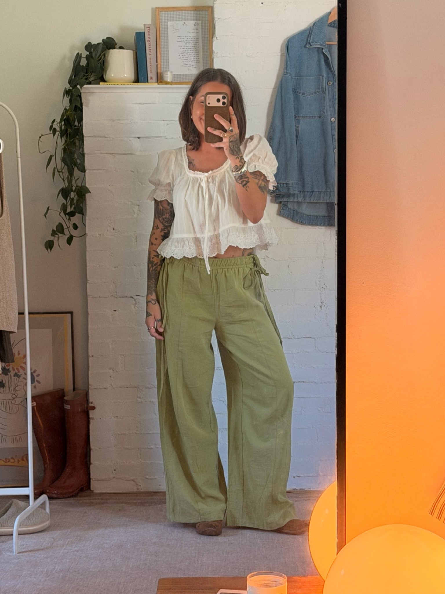 a delicate blouse + a statement pant + cowboy boot = 🙂‍↕️!!! wearing a small in both !!!

#LTKgrwm #LTKmomlife