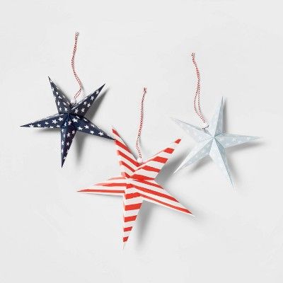 3ct Hanging Paper Stars Red/White/Blue - Sun Squad™ | Target