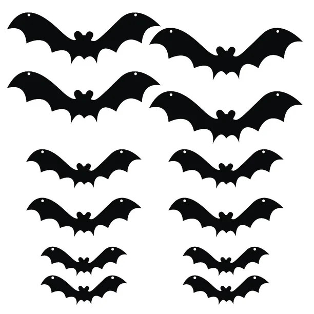 Scary Bats Hanging Halloween Decorations Set, Halloween Hanging Yard Decor, Set of 12 - Walmart.c... | Walmart (US)