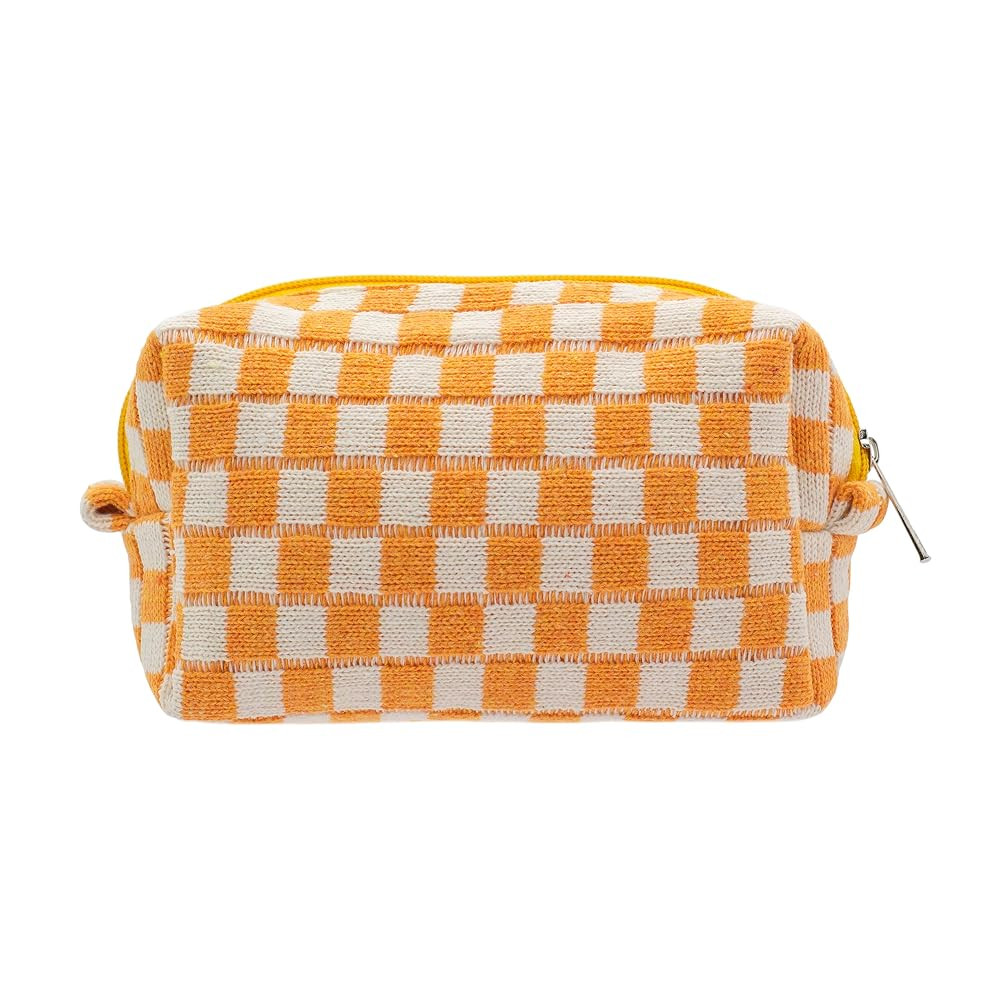 PAZIMIIK Checkered Makeup Bag for Purse Portable Zipper Make Up Pouch Small Cosmetic Case for Tra... | Amazon (US)