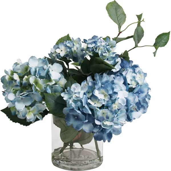 Hydrangea Floral Arrangement in Vase | Wayfair North America