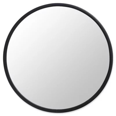 Umbra® Hub 24-Inch Round Wall Mirror in Black | Bed Bath & Beyond | Bed Bath & Beyond