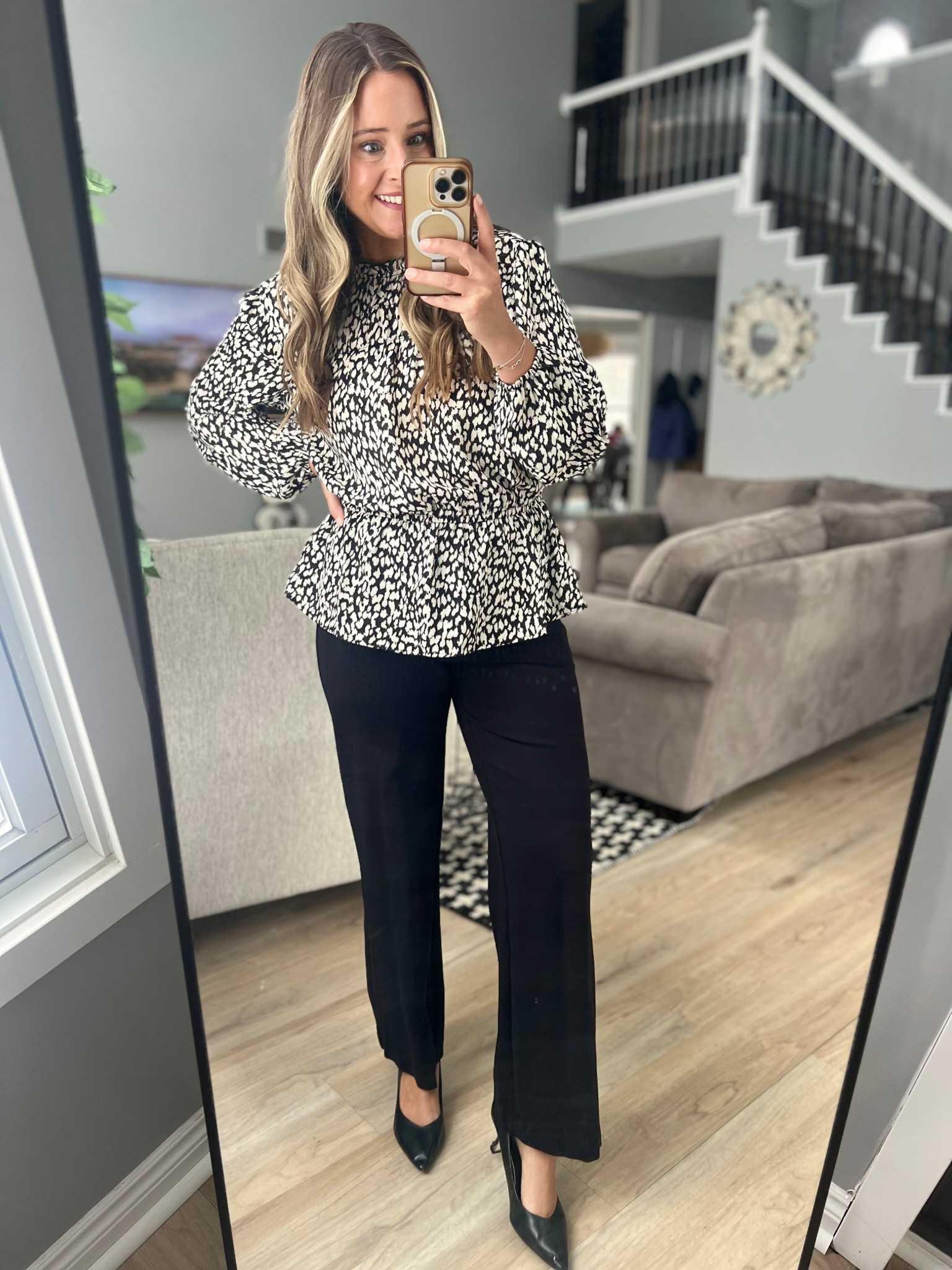 Love this fun peplum blouse! Perfect for the office or a date night! 