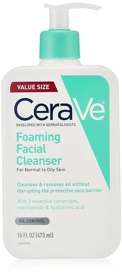 CeraVe Foaming Facial Cleanser | Daily Face Wash for Oily Skin with Hyaluronic Acid, Ceramides, a... | Amazon (US)