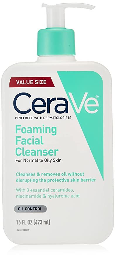 CeraVe Foaming Facial Cleanser, Makeup Remover and Daily Face Wash for Oily Skin, Paraben & Fragr... | Amazon (US)