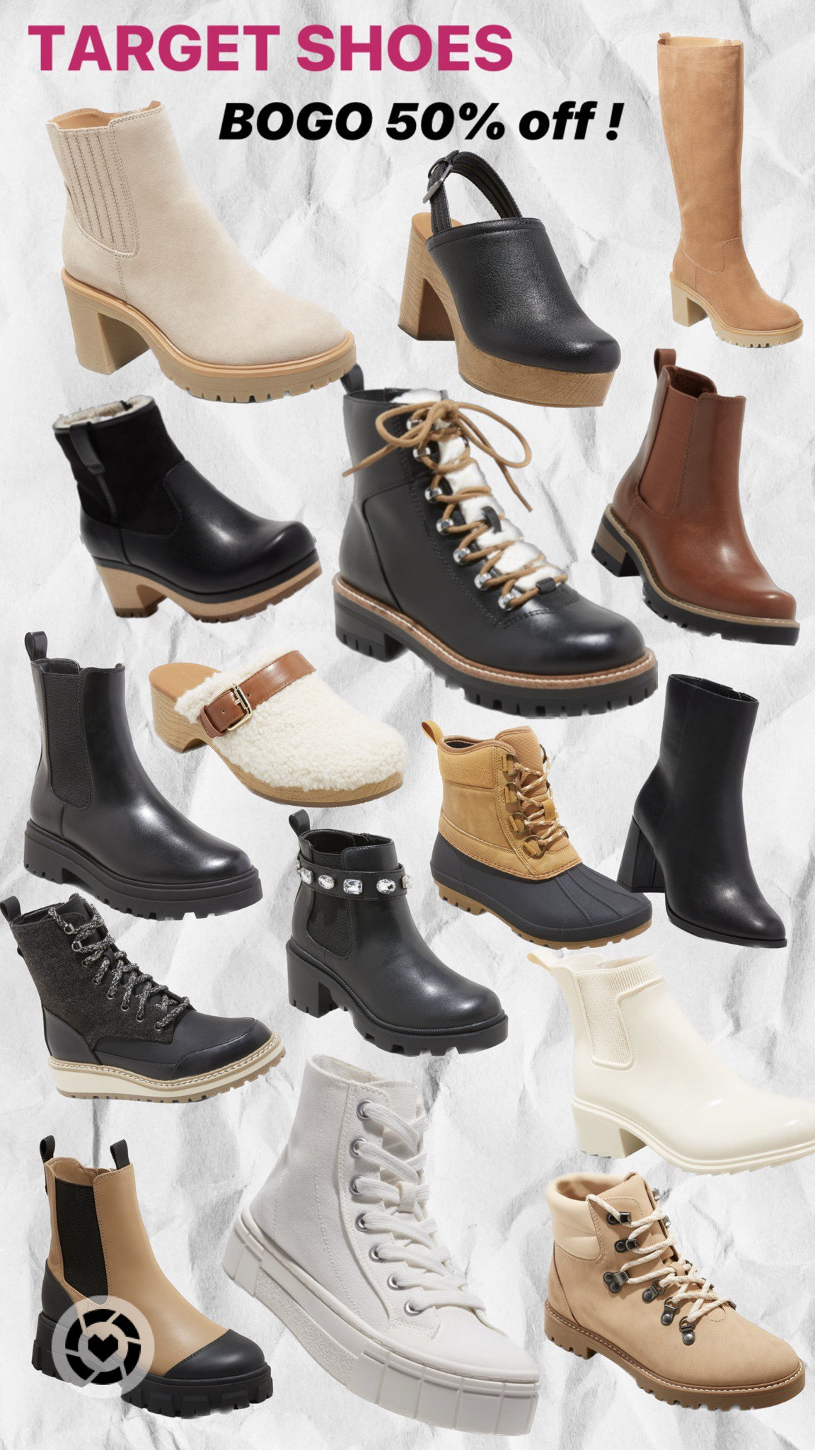 BOGO 50% off Target shoes! Obsessed with my new tan heeled ankle boots I got from target and I’m excited to stock up on some of these cute styles for fall! 

Fall shoes, fall boots, high top sneakers, ankle boots, knee high boots, lug sole boots


#LTKsalealert #LTKSeasonal #LTKshoecrush
