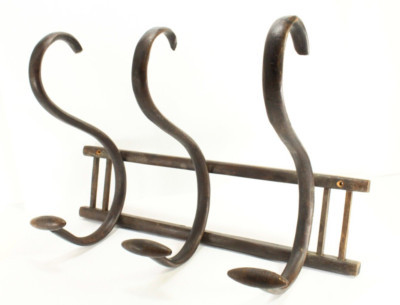 = 19th/20th C. Bent Wood Michael THONET Art Nouveau 3-hook Coat & Hat Wall Rack | eBay | eBay US