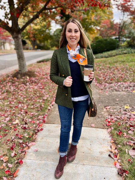 I missed out on this blazer while it was in stores, but am so thankful I managed to find it on eBay! Blazers and scarves will be on heavy repeat this fall

#LTKSeasonal #LTKstyletip