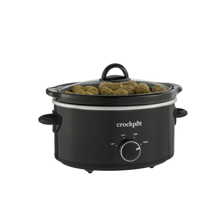 Crock-Pot 4 Quart Manual Slow Cooker, Black | Walmart (US)
