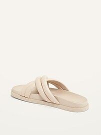 Faux-Leather Puff Cross-Strap Sandals for Women | Old Navy (US)