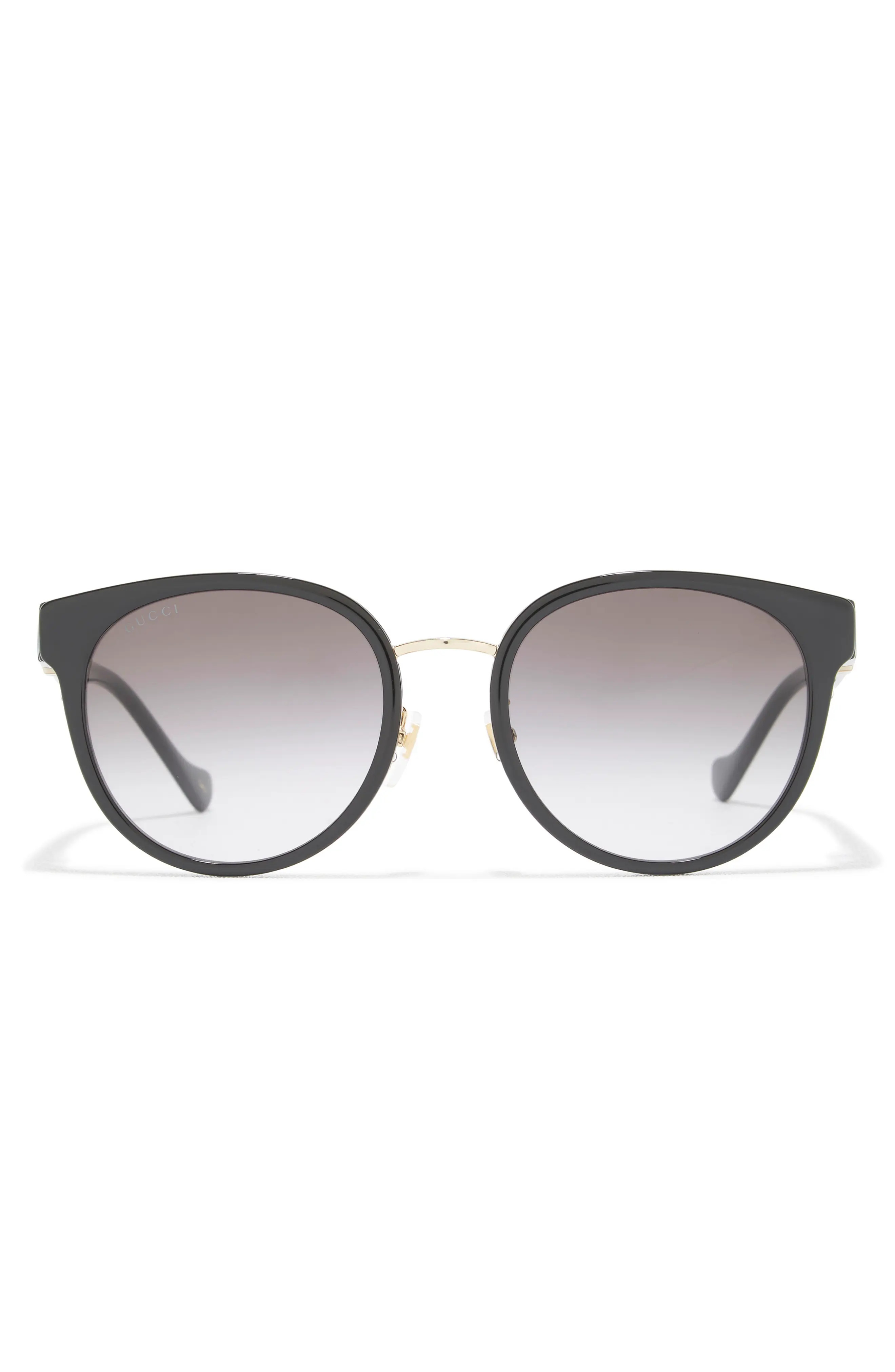Gucci 56mm Round Sunglasses in Black Black Grey at Nordstrom Rack | Nordstrom Rack