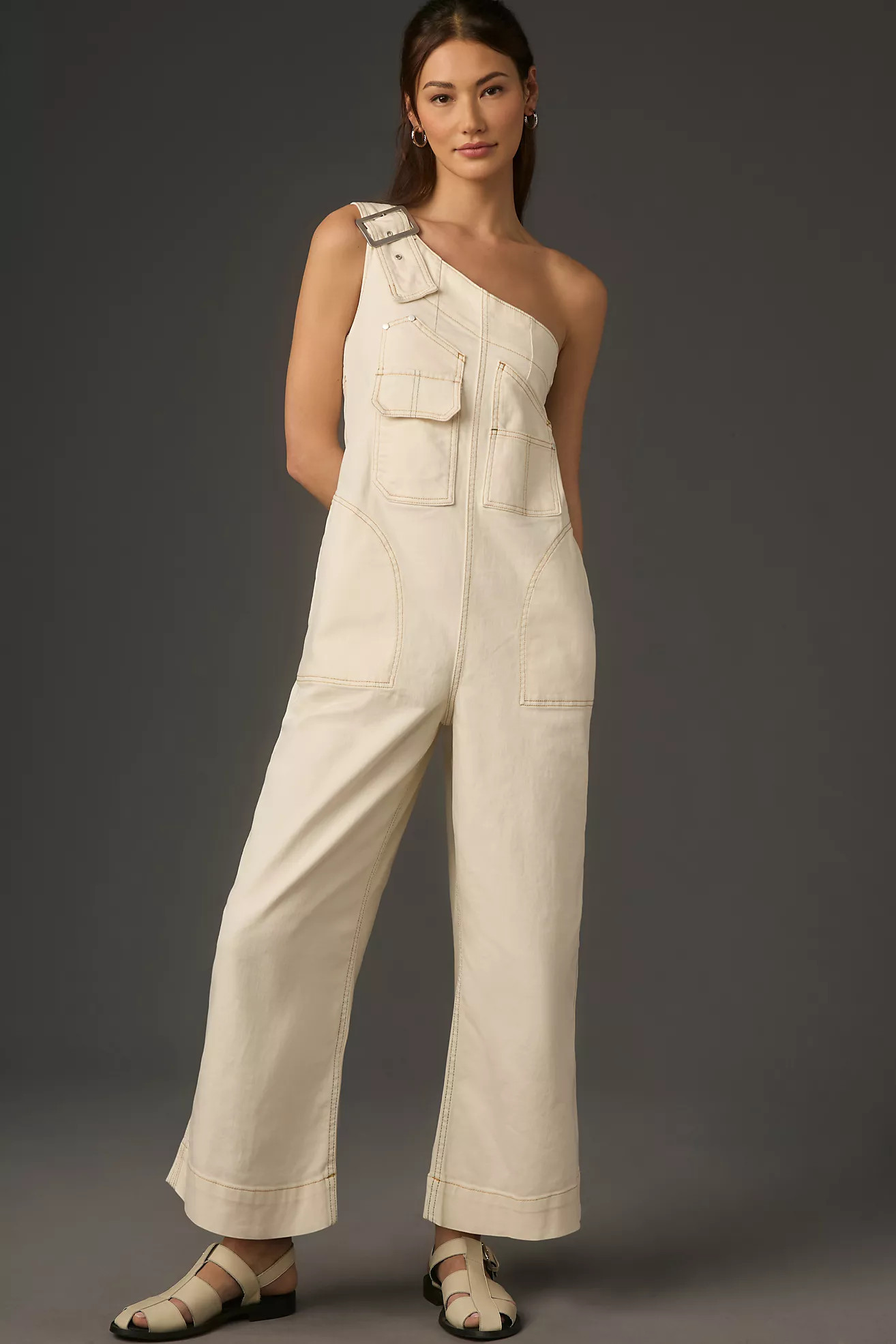 Pilcro One-Shoulder Utility Overalls | Anthropologie (US)