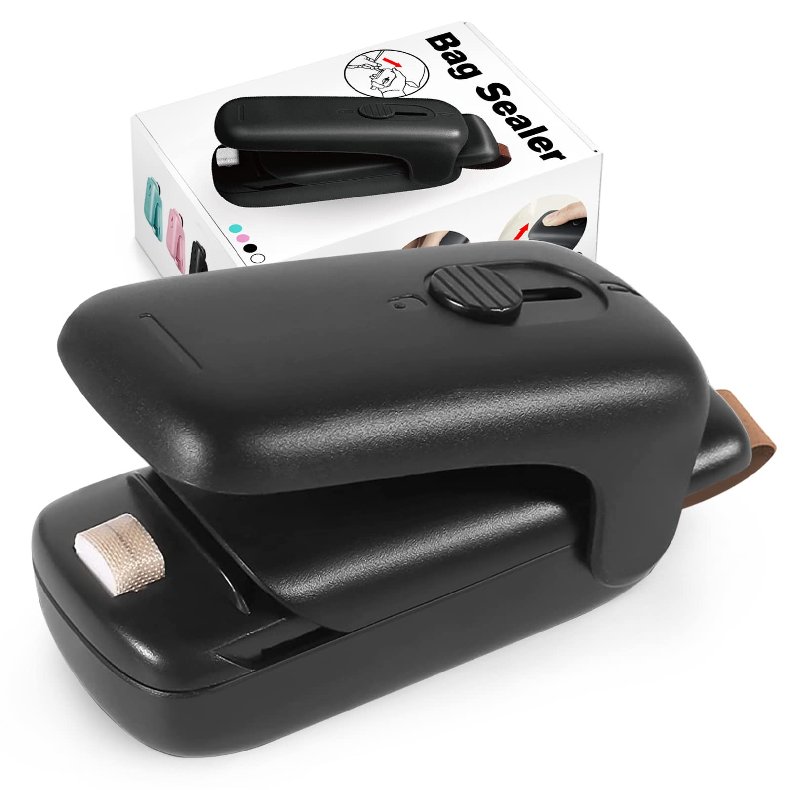 TYHJOY Mini Chip Bag Sealer, Handheld Heat Vacuum Sealer and Cutter, Portable Chip Bag Resealer Mach | Amazon (US)