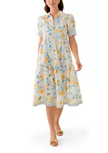Crown & Ivy™ Women's Short Sleeve Printed Shirtdress | Belk