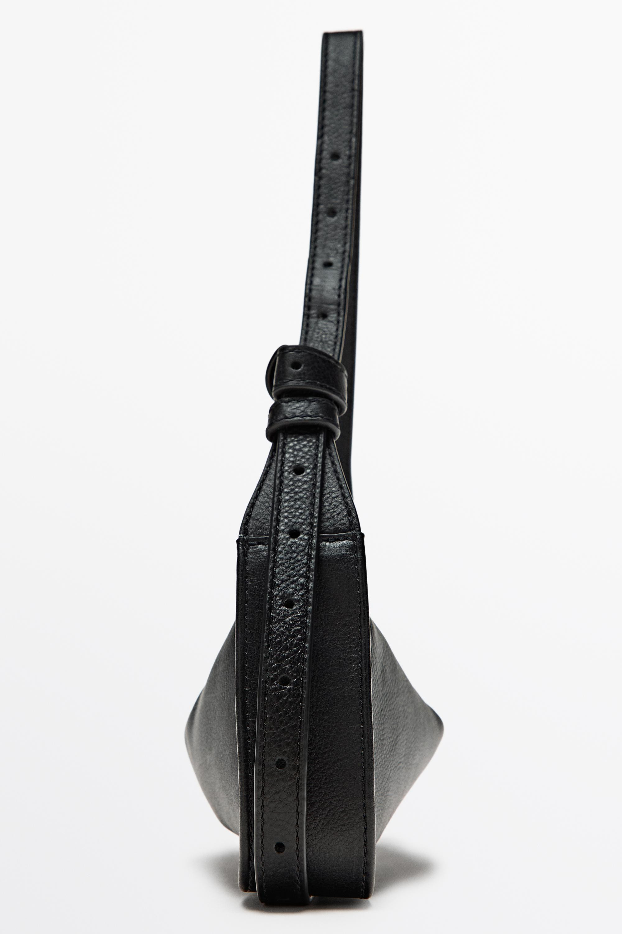 Mini leather shoulder bag | Massimo Dutti UK