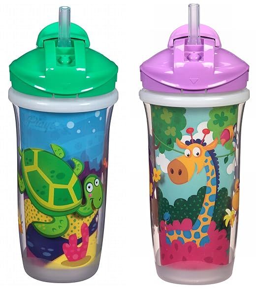 Playtex Sipsters Stage 3 Spill-Proof, Leak-Proof, Break-Proof Insulated Straw Sippy Cups for Boys... | Amazon (US)