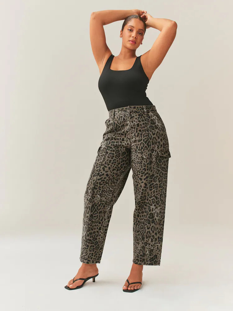 Leopard Hourglass Straight Leg Carpenter Jeans | Next EU