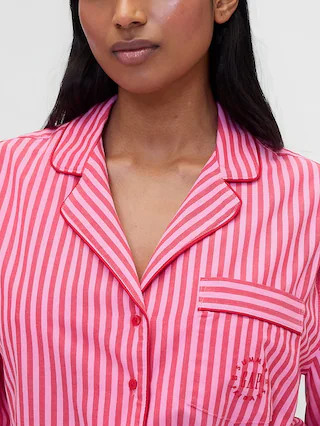 Gap × Summer Fridays Relaxed Poplin Stripe PJ Shirt | Gap (US)