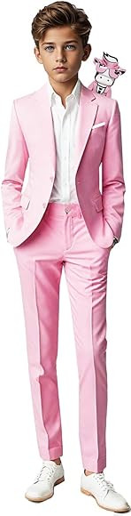 Black n Bianco Boys' First Class Slim Fit Suits Lightweight Style. Presented by Baby Muffin | Amazon (US)