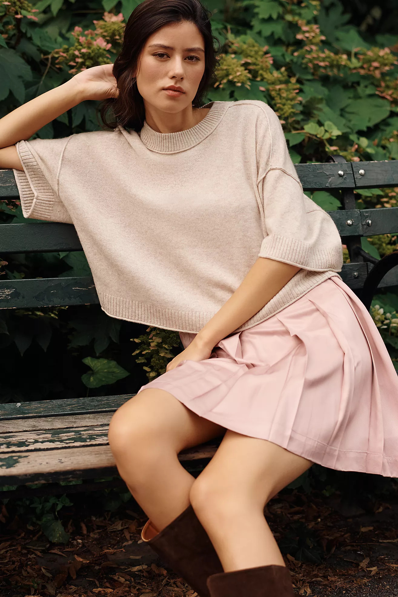 Goldie Wool Cashmere Twofer Mini Dress | Anthropologie (US)