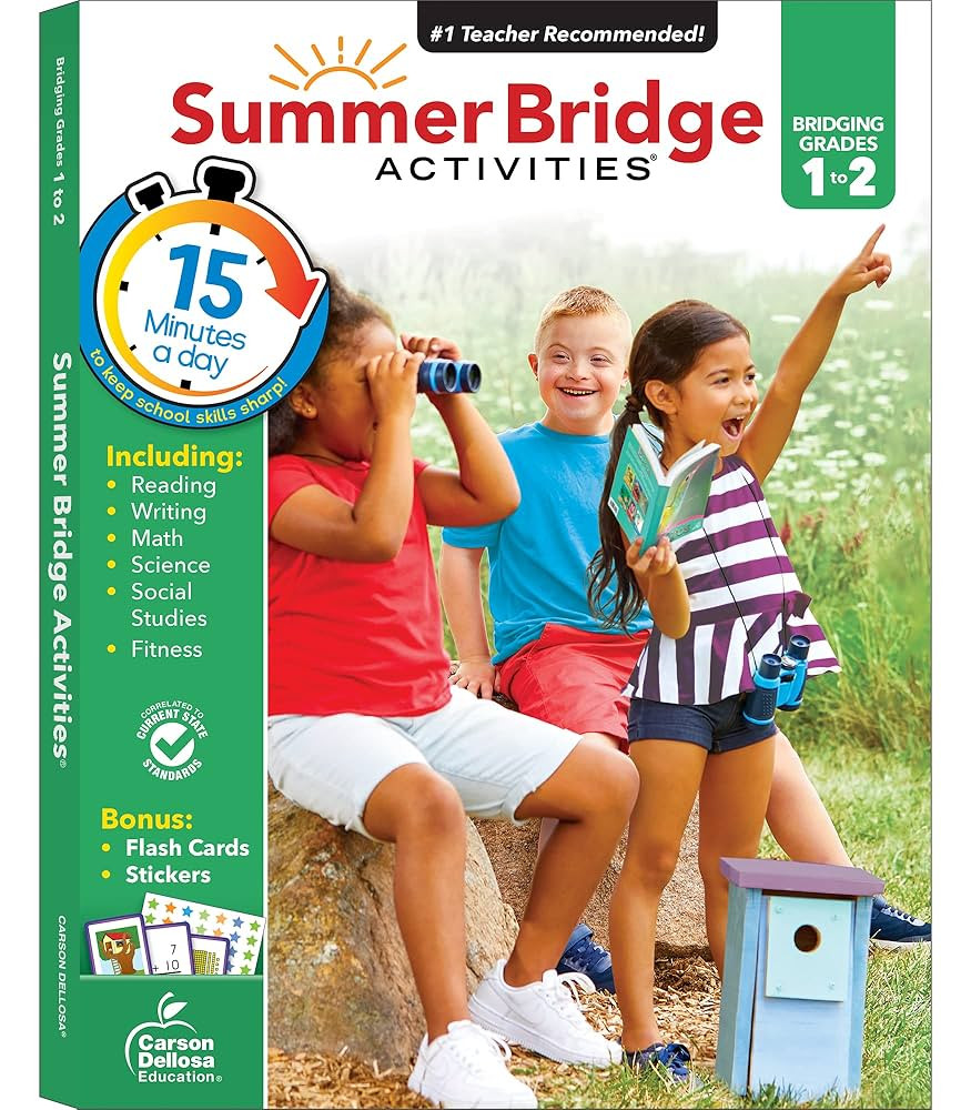 Summer Bridge Activities 1st to 2nd Grade Workbook, Activity Book With Math, Reading Comprehensio... | Amazon (US)