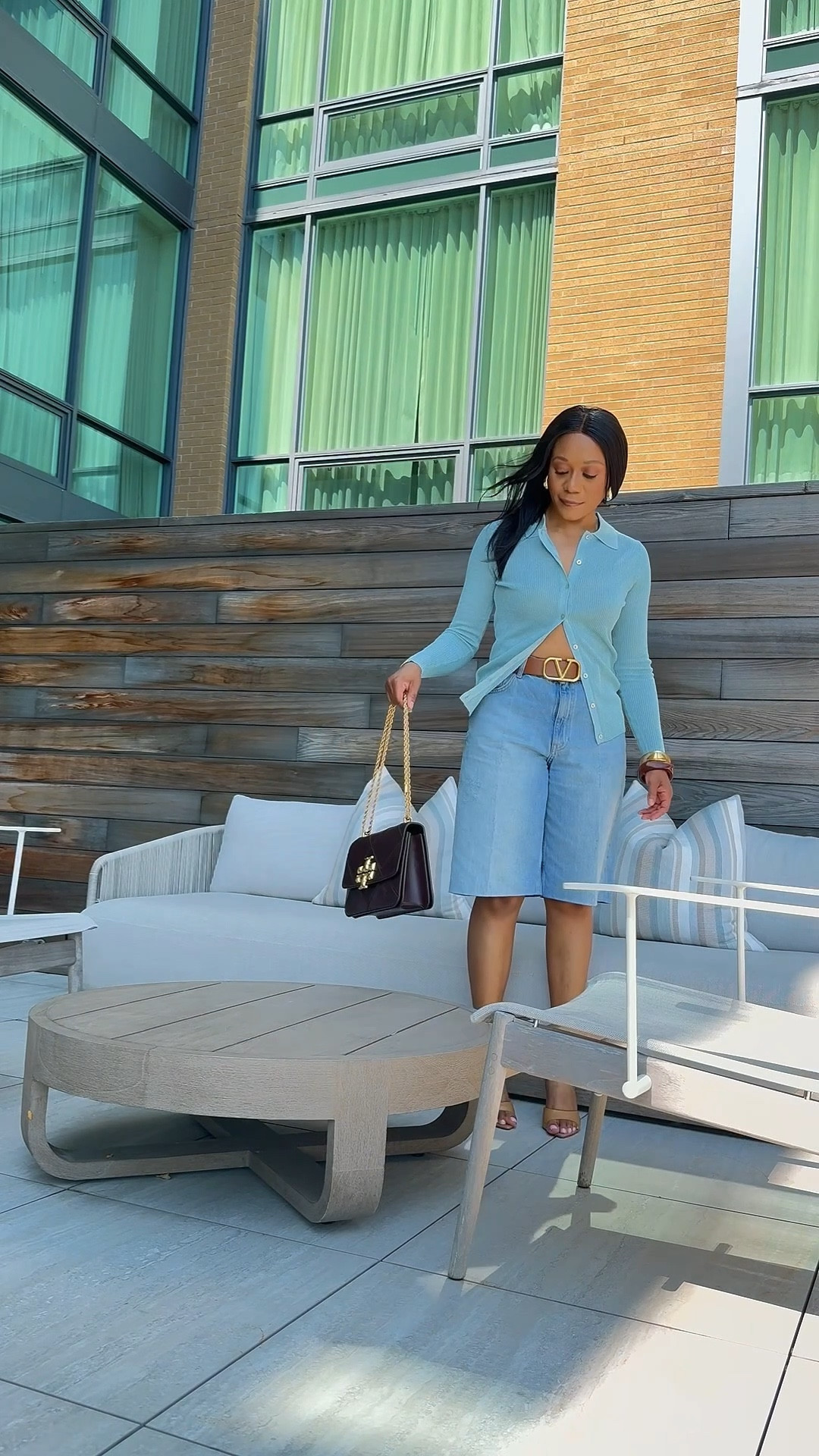 For a while there I didn’t know my favourite colour but I’m starting to see a pattern here with Blue. Consider this a fall transitional outfit. I’ve been obsessed with jorts/denim Bermuda shorts this season and now excited to style them in the colder months with boots.
The top and shorts are from Zara - still in store. Will link similar pieces as well. 

Fall outfit, how to style, what to wear, dinner outfit, elevated day time outfit, vacation outfit, date night outfit, denim jacket 

#LTKSeasonal #LTKTravel #LTKHoliday