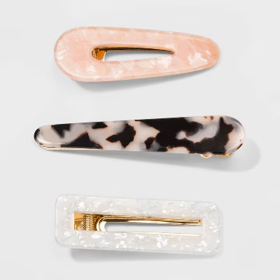Acrylic Trio Hair Clip Set - A New Day™ | Target