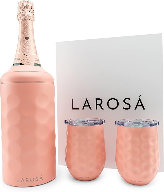 LAROSÁ Gift Set - Wine Chiller with 2 Stemless Wine Tumblers - Unique Gift Ideas for Wine & Cham... | Amazon (US)