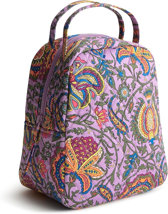 Vera Bradley Women's Cotton Lunch Bag, Marrakesh, One Size | Amazon (US)