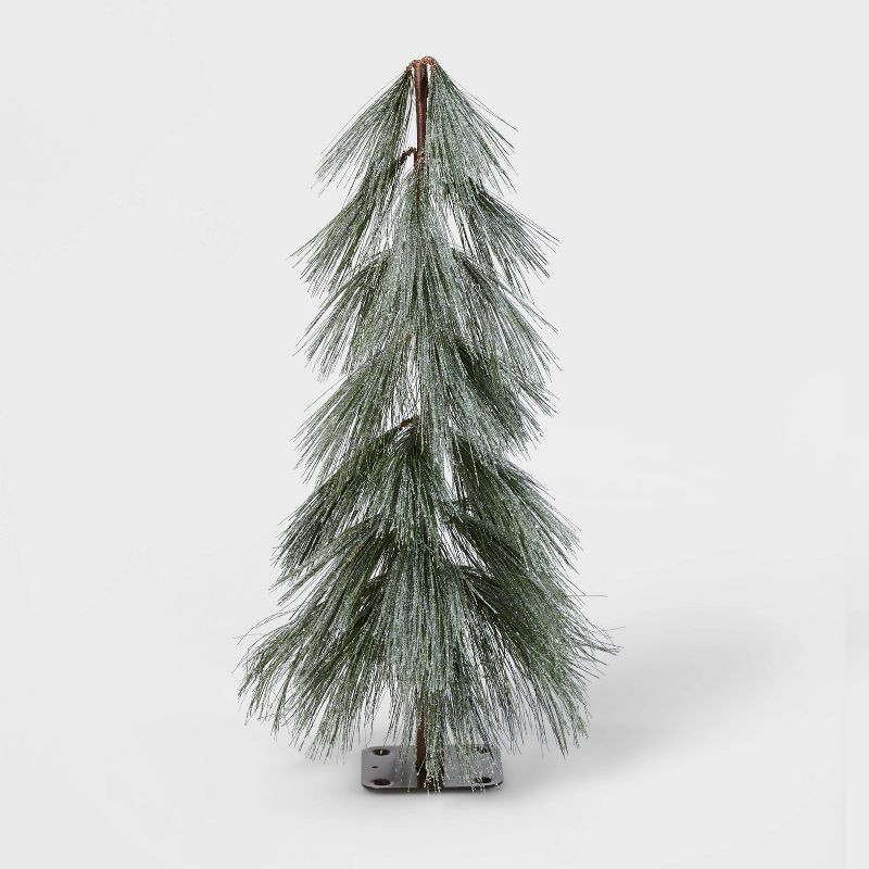 Unlit Glittered Downswept Hard Needle Alpine Artificial Christmas Tree - Wondershop™ | Target