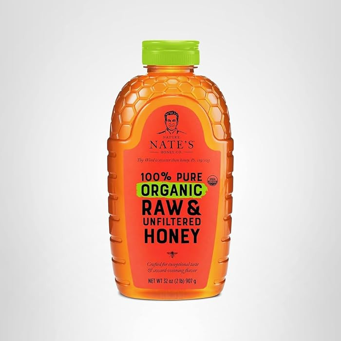 Nate's Organic 100% Pure, Raw & Unfiltered Honey - USDA Certified Organic - 32oz. Squeeze Bottle | Amazon (US)
