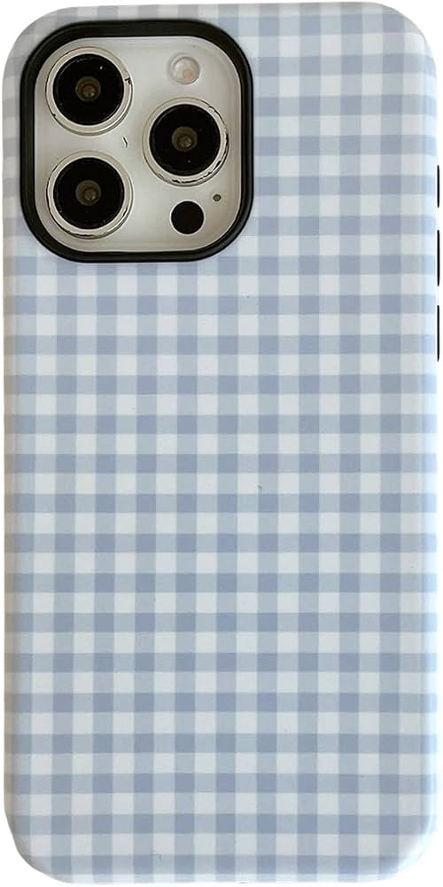 Magnetic Gingham Case for 14/13 6.1 inch [Compatible with MagSafe],Trendy Cute Checkered Chic Che... | Amazon (US)