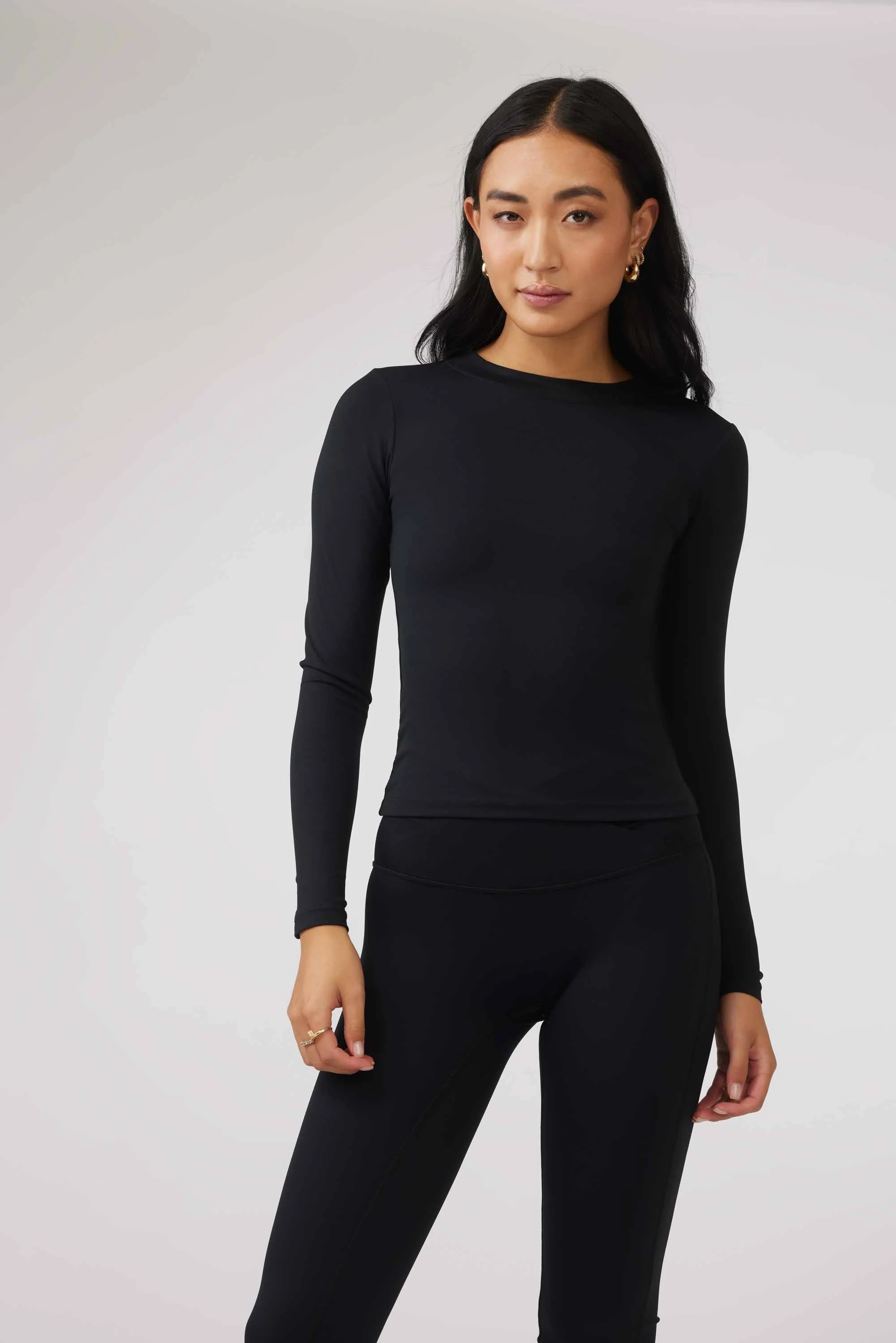 LONG SLEEVE SECOND SKIN TEE - BLACK | Another Version