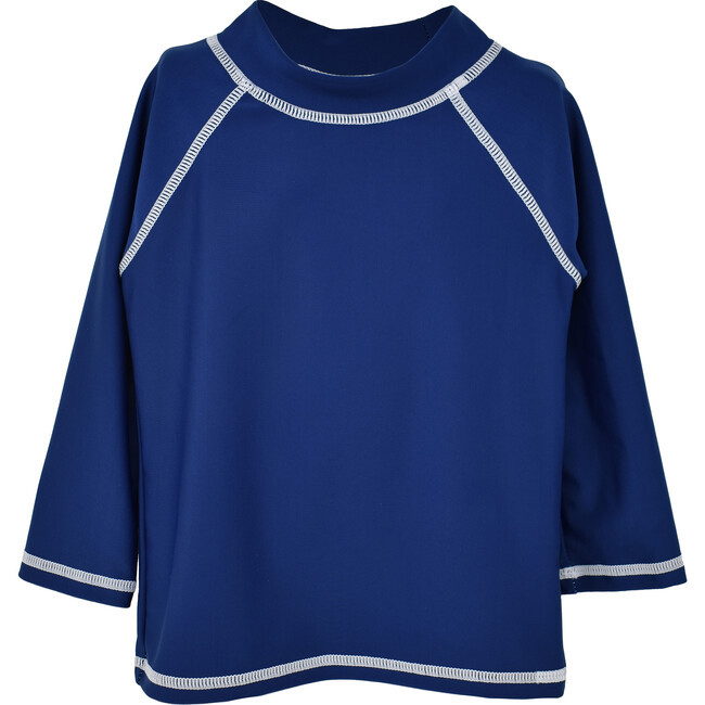 Flap Happy | UPF 50 Rash Guard Swim Top, (Navy Blue, Size 7) | Maisonette | Maisonette