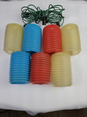 Vtg Tiki Lights Lanterns POP LIGHTS Camping Patio Party RV Blow Mold red/wh/blue | eBay US