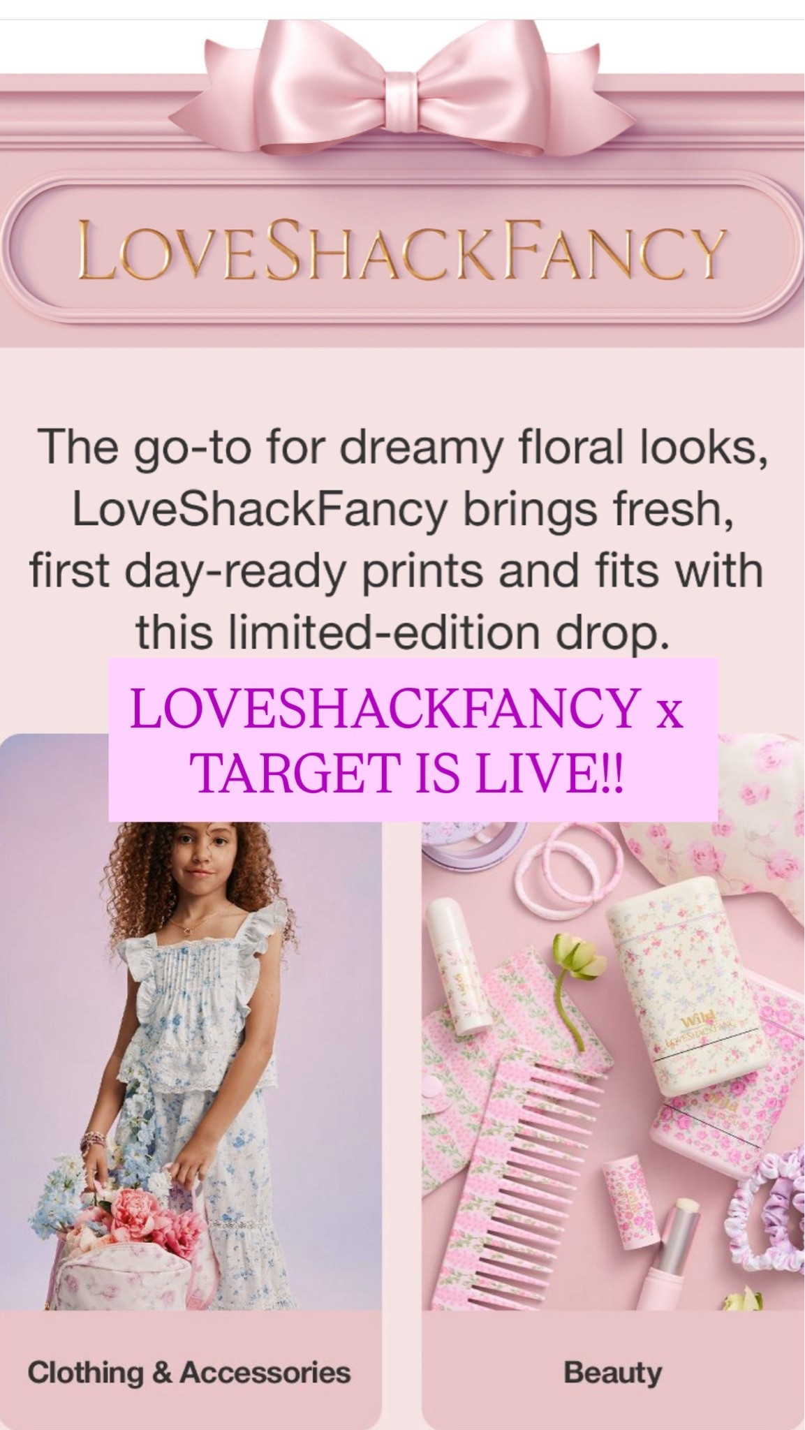 LOVESHACKFANCY x target just launched!! Girls clothes, school supplies, tech, cute phone cases and accessories and beauty!!

#LTKHome #LTKKids #LTKTravel