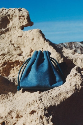 Cinched Suede Faux Fur Bucket Bag | Anthropologie (US)