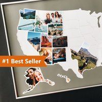 Usa 50 States Photo Map - Free Shipping | Etsy (US)