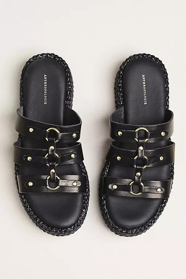 Studded Multi-Strap Slide Sandals | Anthropologie (US)