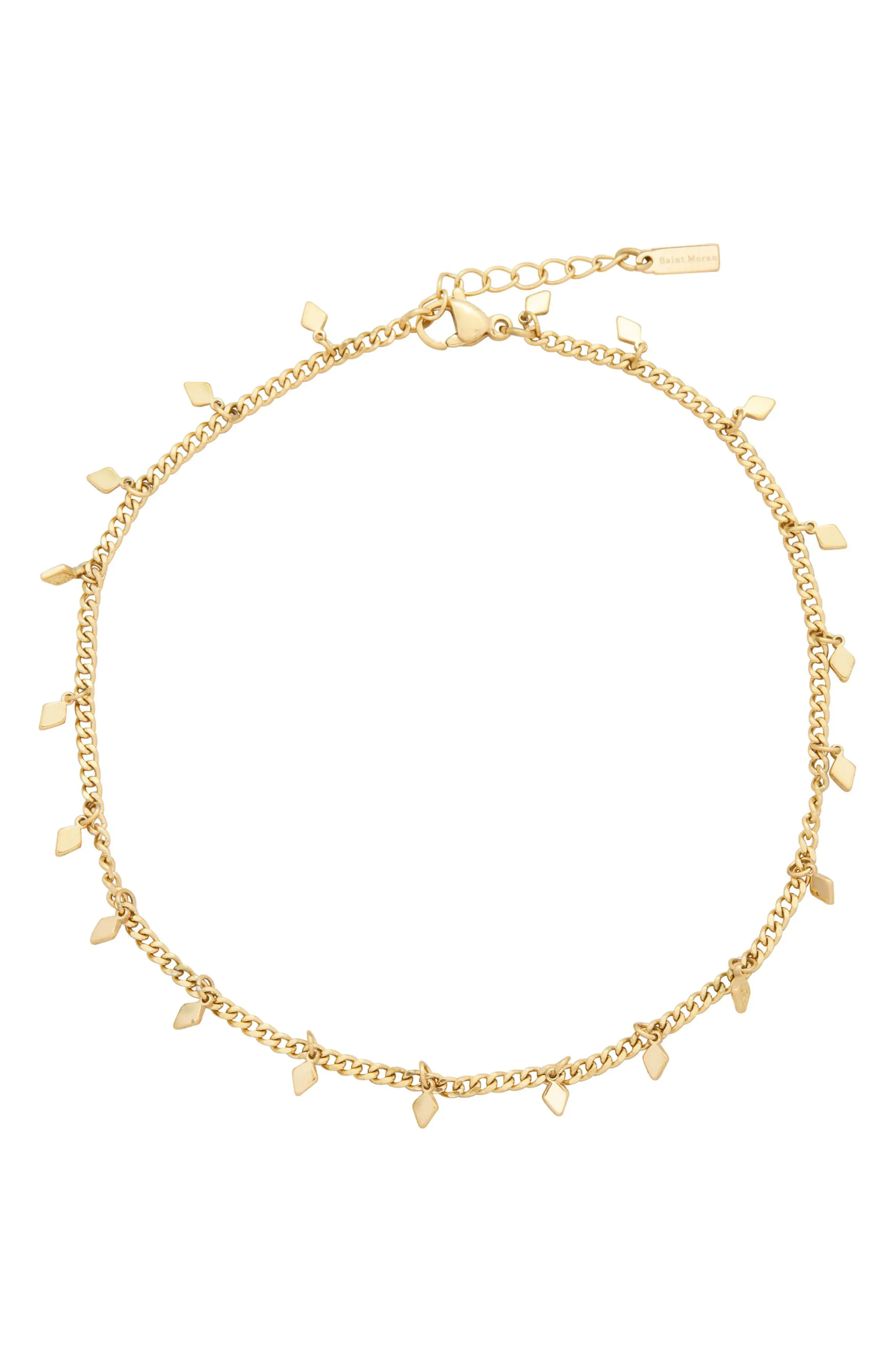 st. Moran Rhombus Charm Anklet in Gold at Nordstrom | Nordstrom