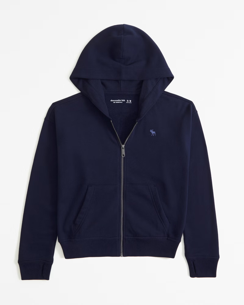 essential icon full-zip hoodie | Abercrombie & Fitch (US)