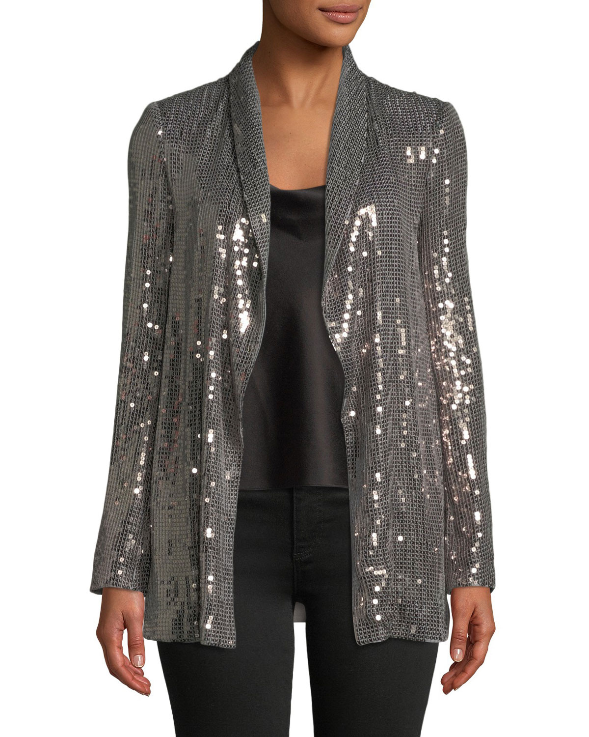 Jace Sequined Open-Front Tux Blazer | Bergdorf Goodman