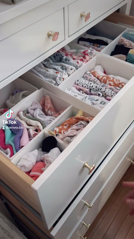Nursery drawer organizer baby girl clothes organization folding baby dresser drawer dividers Marie condo baby registry must haves baby shower gifts 

#LTKbump #LTKhome #LTKbaby