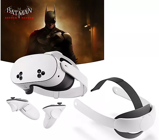 Meta Quest 3S & Elite Strap - 256GB - Batman: Arkham Shadow & Quest+ Trail | QVC