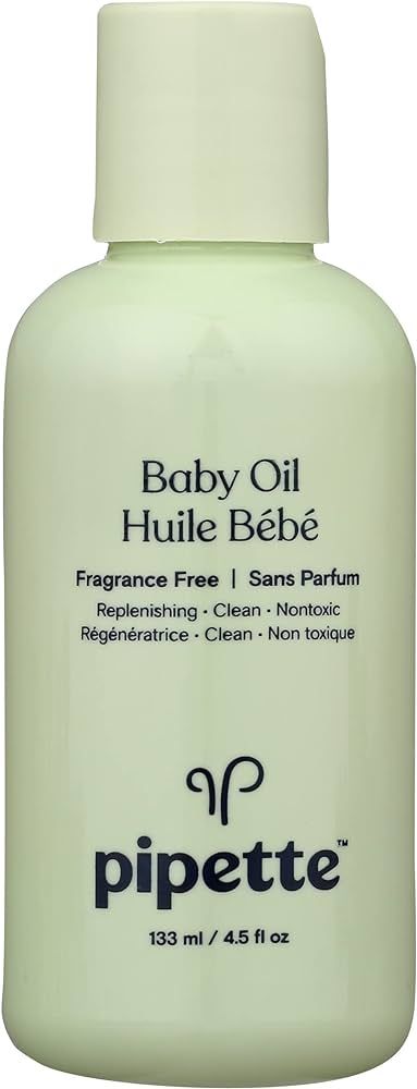 Pipette Baby Oil, Moisturize Baby Skin with Vitamin E and Fragrance Free with Renewable Plant-Der... | Amazon (US)